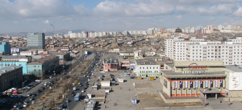 View toward downtown Ulaan Baatar, Mongolia