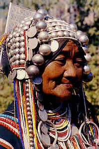 An Akkha with silver headress