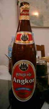 Bottle of Angkor Beer, a Cambodian favorite