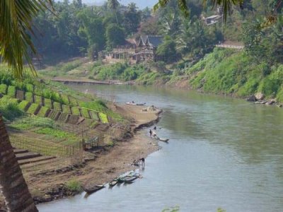 Scenic View of a Bend in the Mekong River