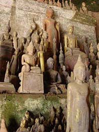 Many Buddhas inside cave