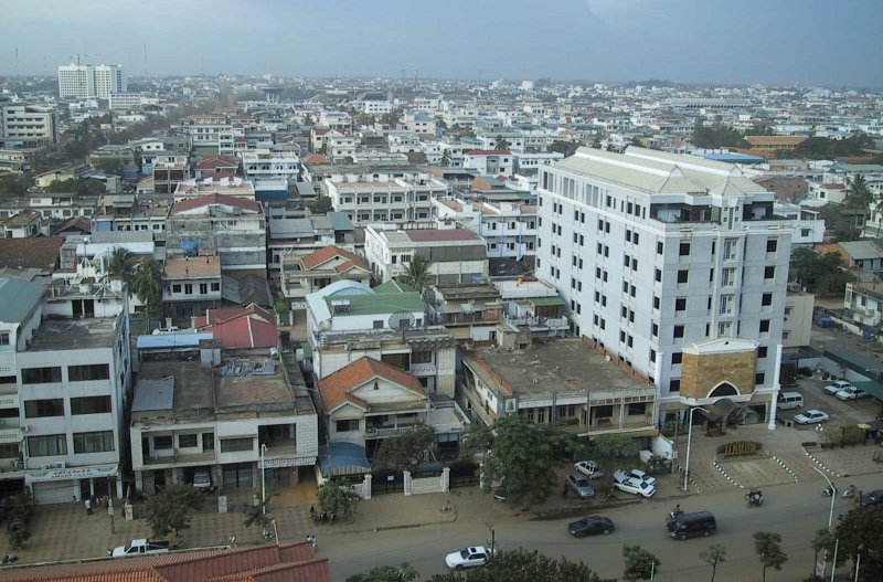 Arial view of PhnomPenh.