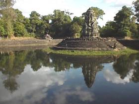 Preah Neak Pean Temple within Bathing Pool